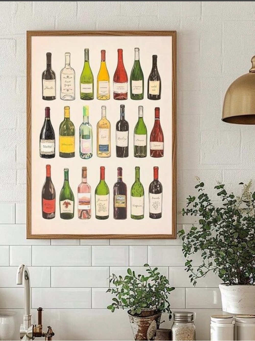 Brand New | Wine Bottle Wall Art Canvas Print | 40x60cm | No Frame Included